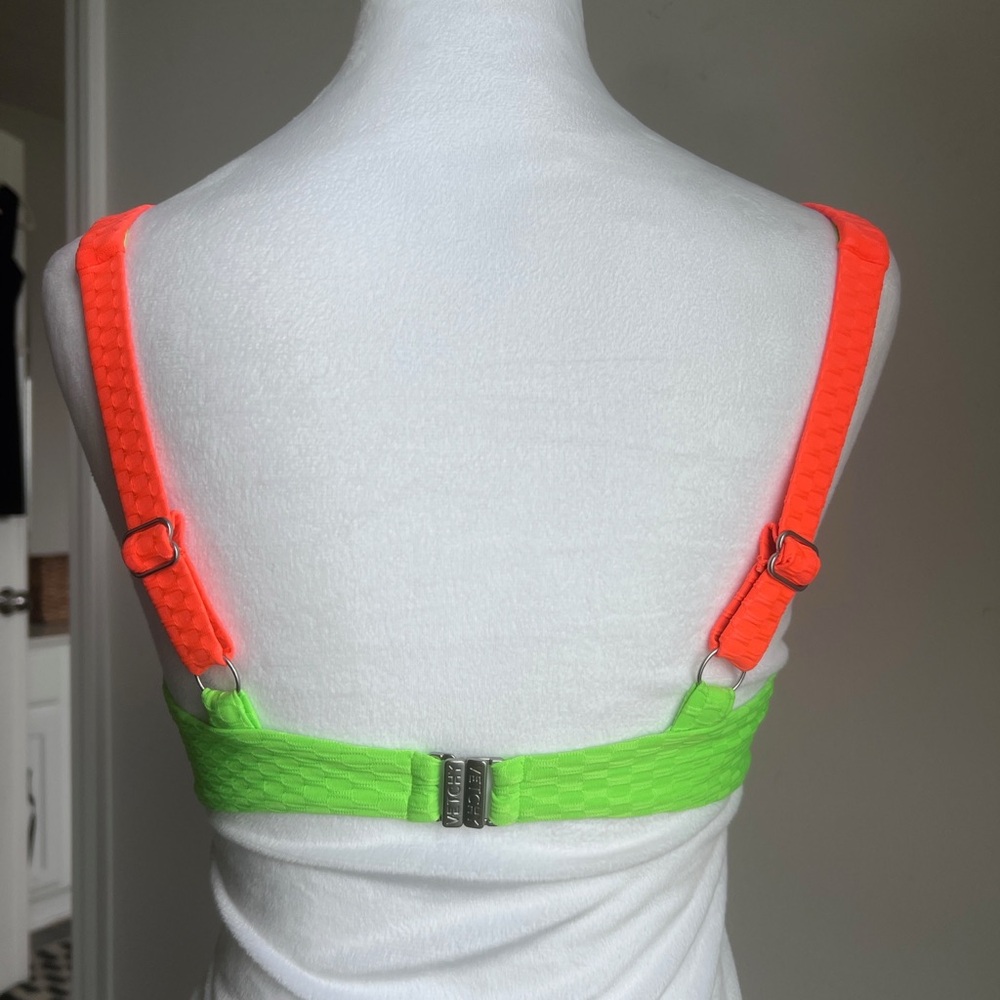 Vetchy Neon Colorblock Bikini Set - Hot Pink, Orange & Lime - Picture 4 of 10